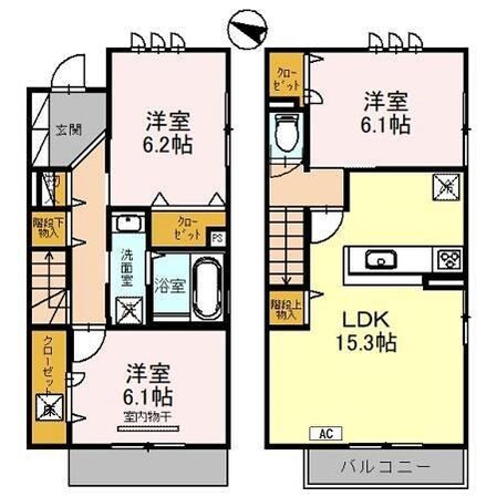 アミティ屋敷町の物件間取画像